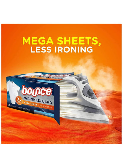 Bounce Wrinkle Guard Mega Dryer Sheets 60