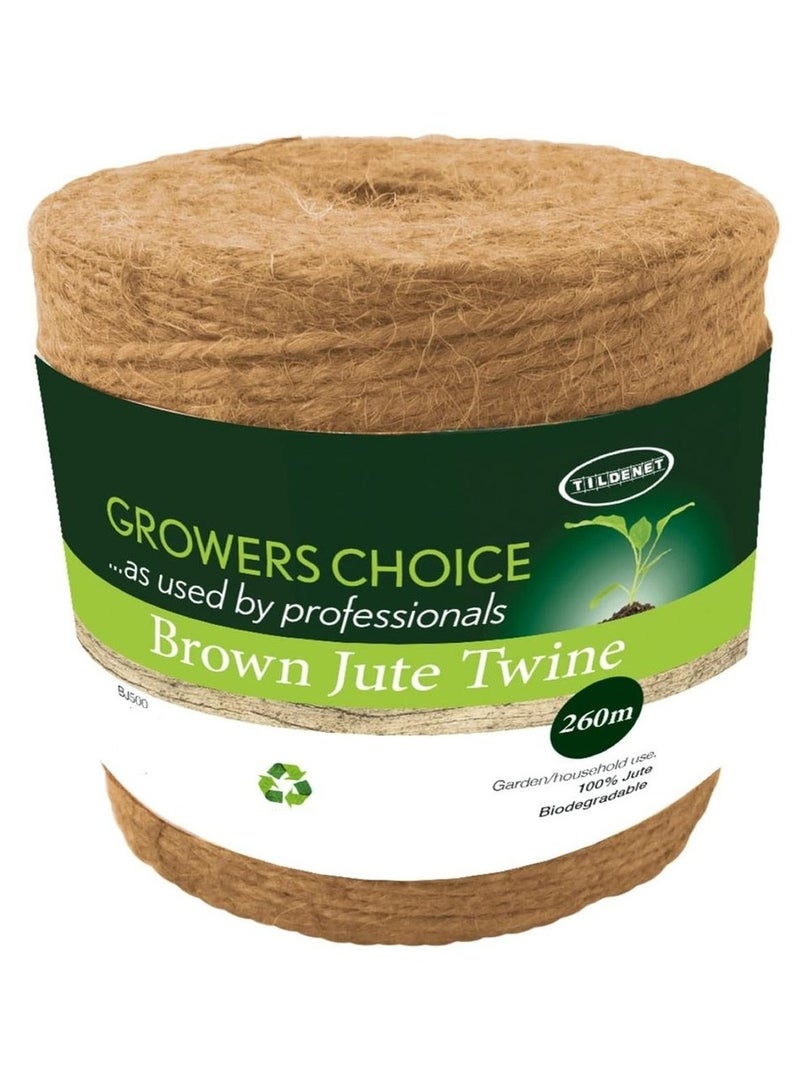 Tildenet Jute Twine Brown 260m - Premium Gardening Tool