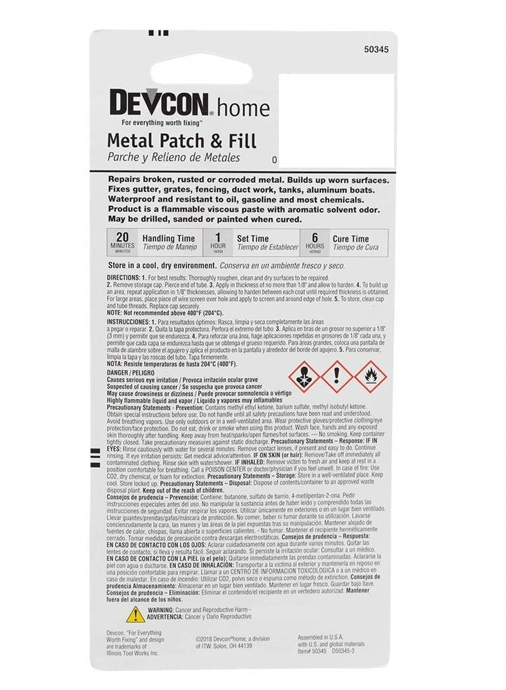 Devcon Metal Patch & Fill Tube 118 ML