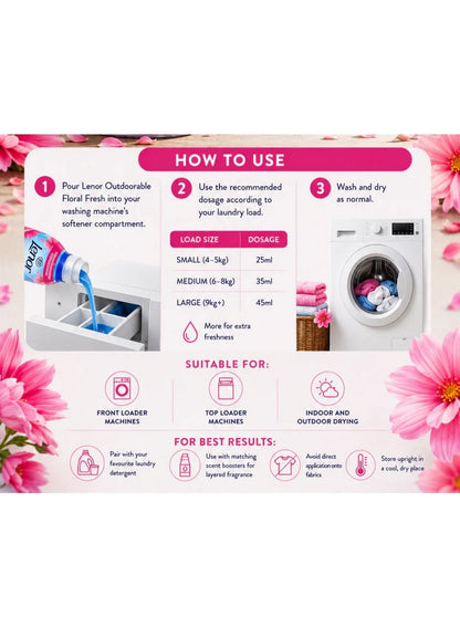 concentrated fabric, concentrated fabric softener, cool dry, fabric softener, floral fresh, floral fresh ultra, fresh ultra, fresh ultra concentrated, laundry detergent, lenor, note keep, stay soft, top load, ultra concentrated, ultra concentrated fabric