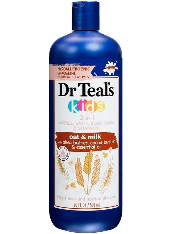 Dr Teal's 3 In 1 Bubble Bath Oat & Milk