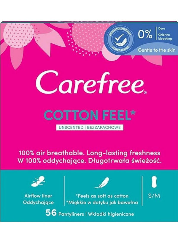 Carefree Breathable Cotton Comfort Panty Liners
