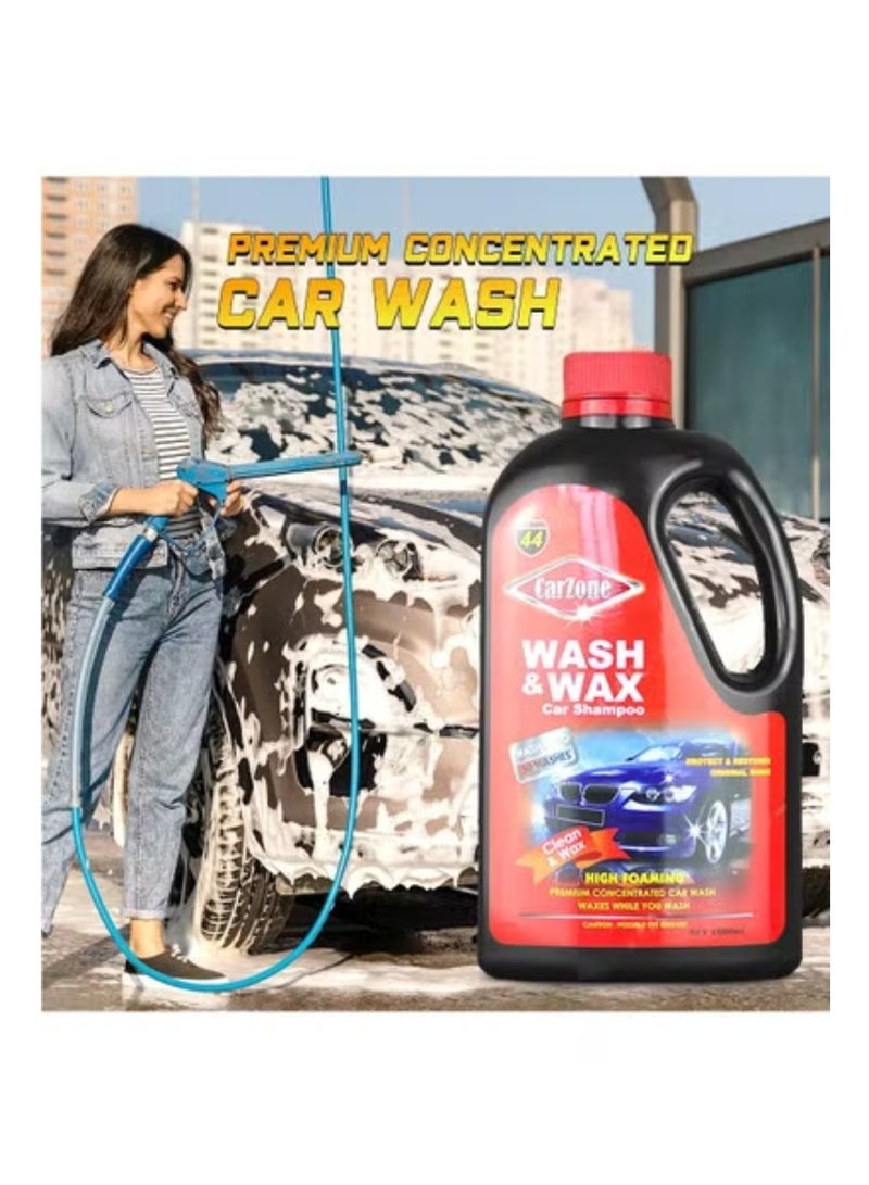 CarZone Wash & Wax Shampoo 1L - Premium Car Care