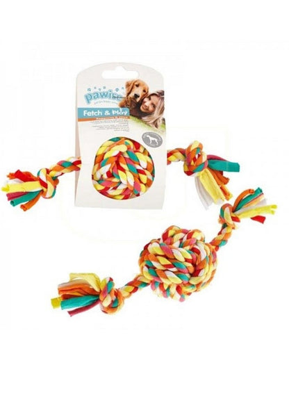 Pawise Colorful Braided Ball Dog Toy - 20 cm
