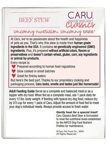CARU Classics Natural Beef Stews Dog Wet Food 354 G
