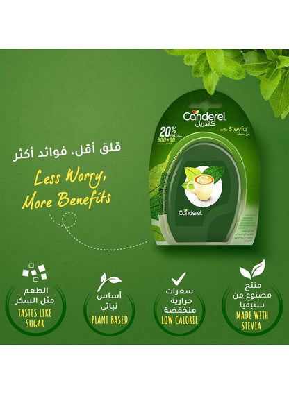 Canderel Stevia 300+60 Tabs Sweetener
