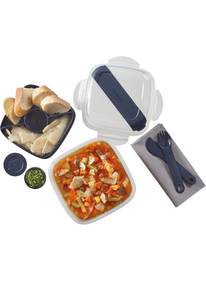 LocknLock 2 In 1 Food & Salad Container - Premium Quality