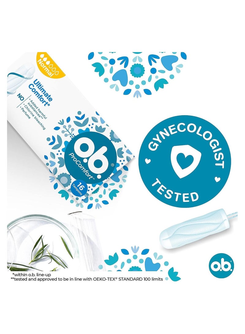 O.B. ProComfort Normal Tampons Pack of 16