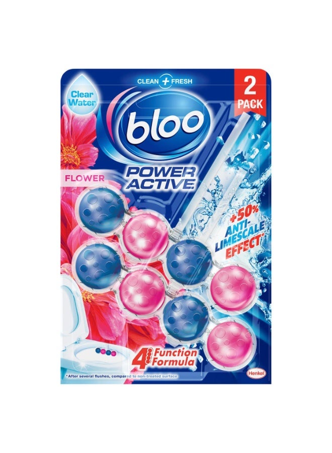 Bloo Power Active Flowers Toilet Rim Block 100G