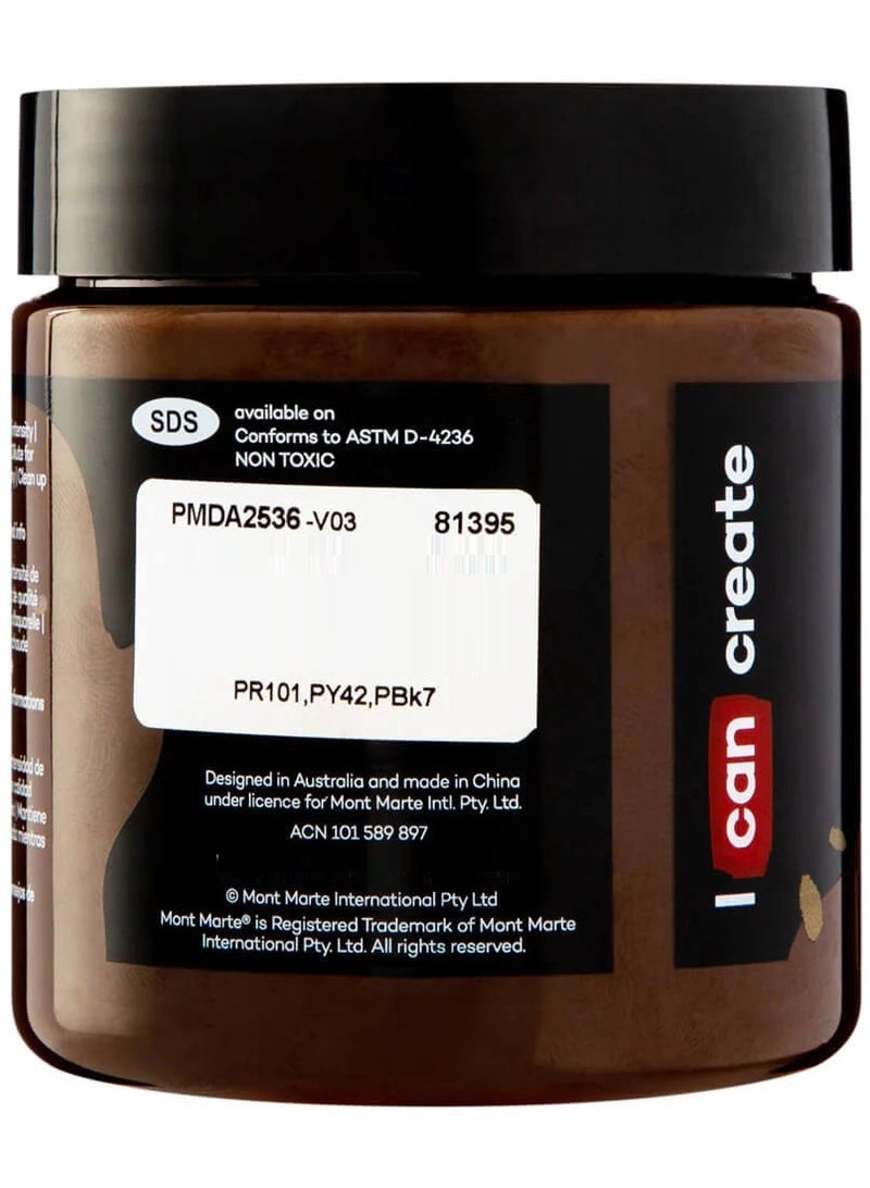 Mont Marte Burnt Umber Acrylic Paint 250ML