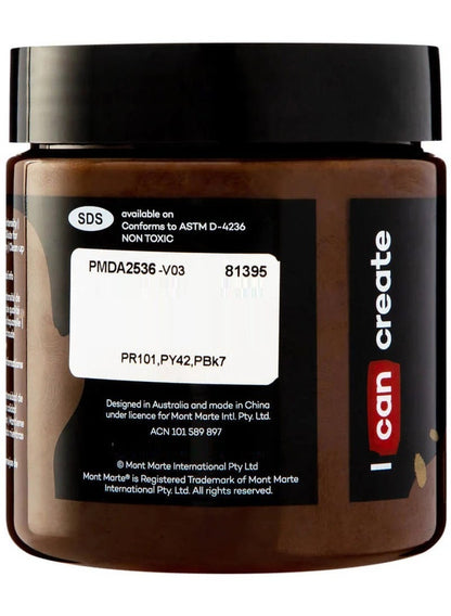 Mont Marte Burnt Umber Acrylic Paint 250ML