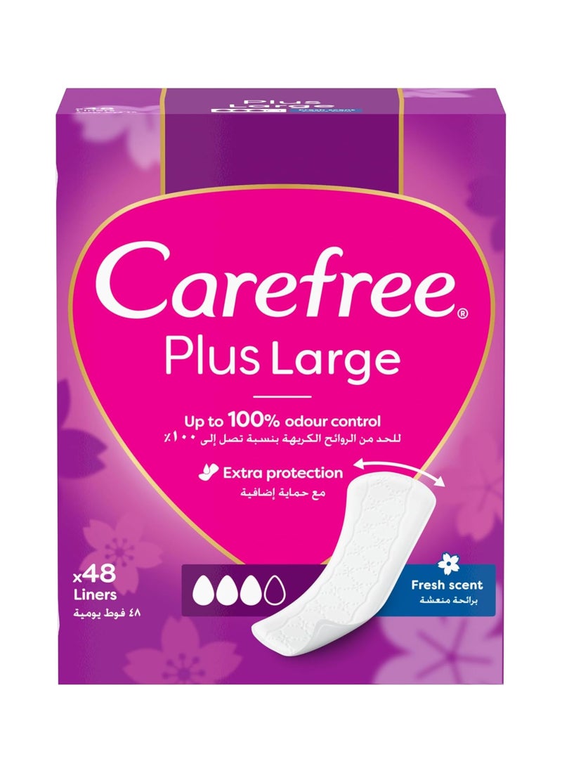 Carefree Panty Liner Plus Fresh Scent Pack of 48