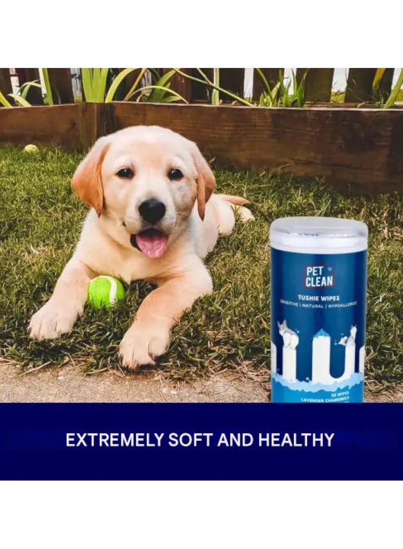 Pet Clean Lavender Chamomile Tushy Wipes