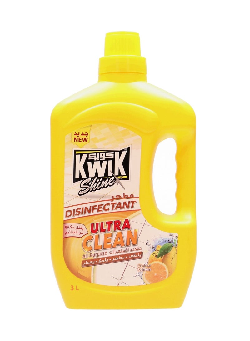 Kwik Shine All Purpose Disinfectant Ultra Clean Lemon