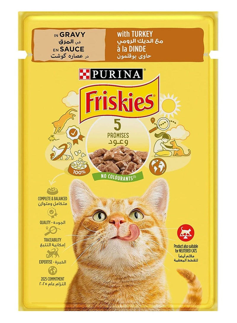 Friskies Turkey Chunks In Gravy Cat Food 85G PURINA
