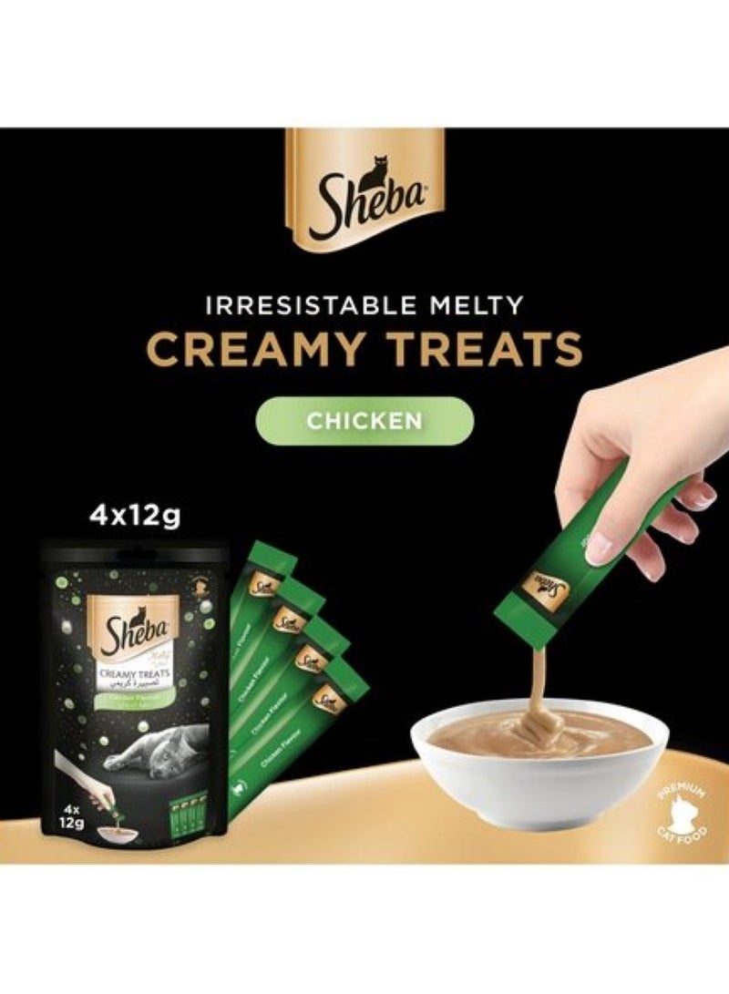 Sheba Chicken Cat Treats - Melty 12G X 4