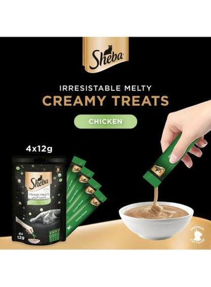 Sheba Chicken Cat Treats - Melty 12G X 4