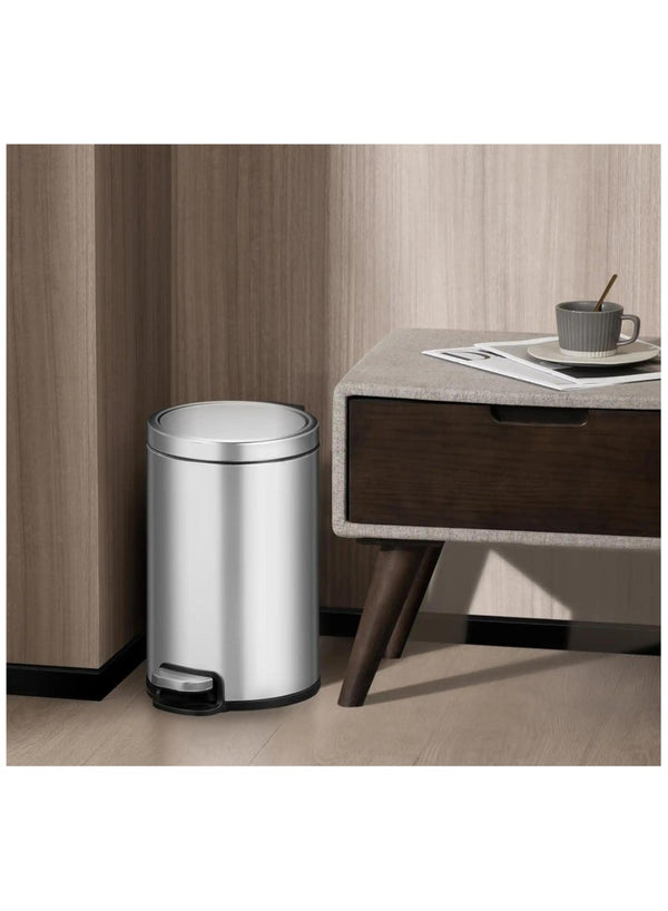 EKO Serene Stainless Steel Step Bin 12 L