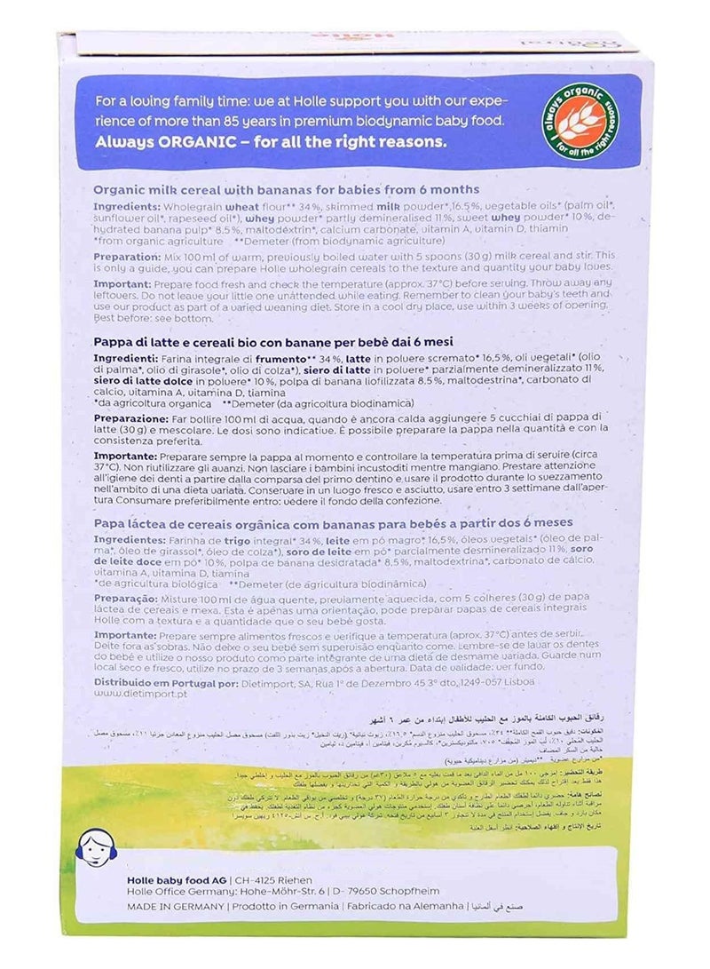 Holle Organic Milk Cereal Banana 250G