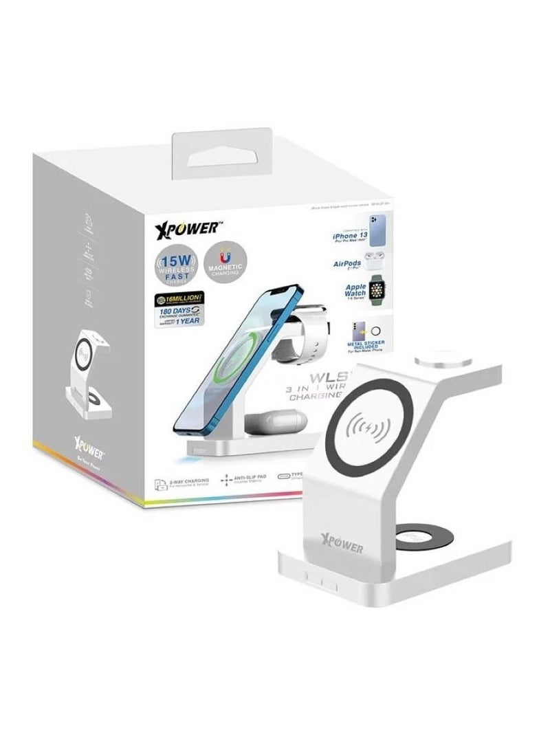 Xpower 15W Wireless Charging Stand White