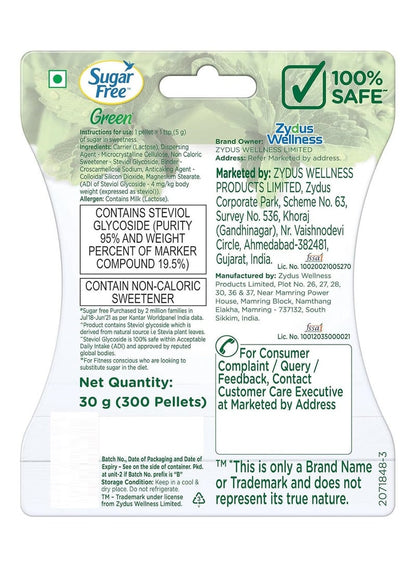 Sugar Free Stevia 300 Pellets 30 Gm - Sugar Free