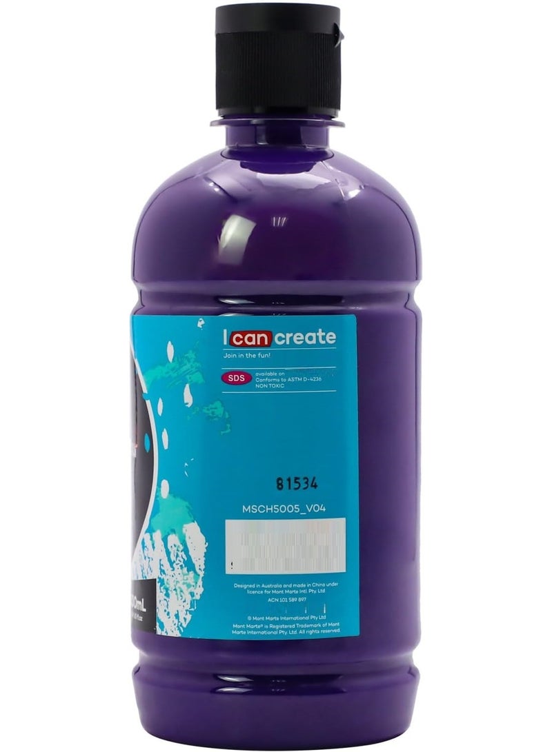 Mont Marte Acrylic Colour 500 ML Purple Paint