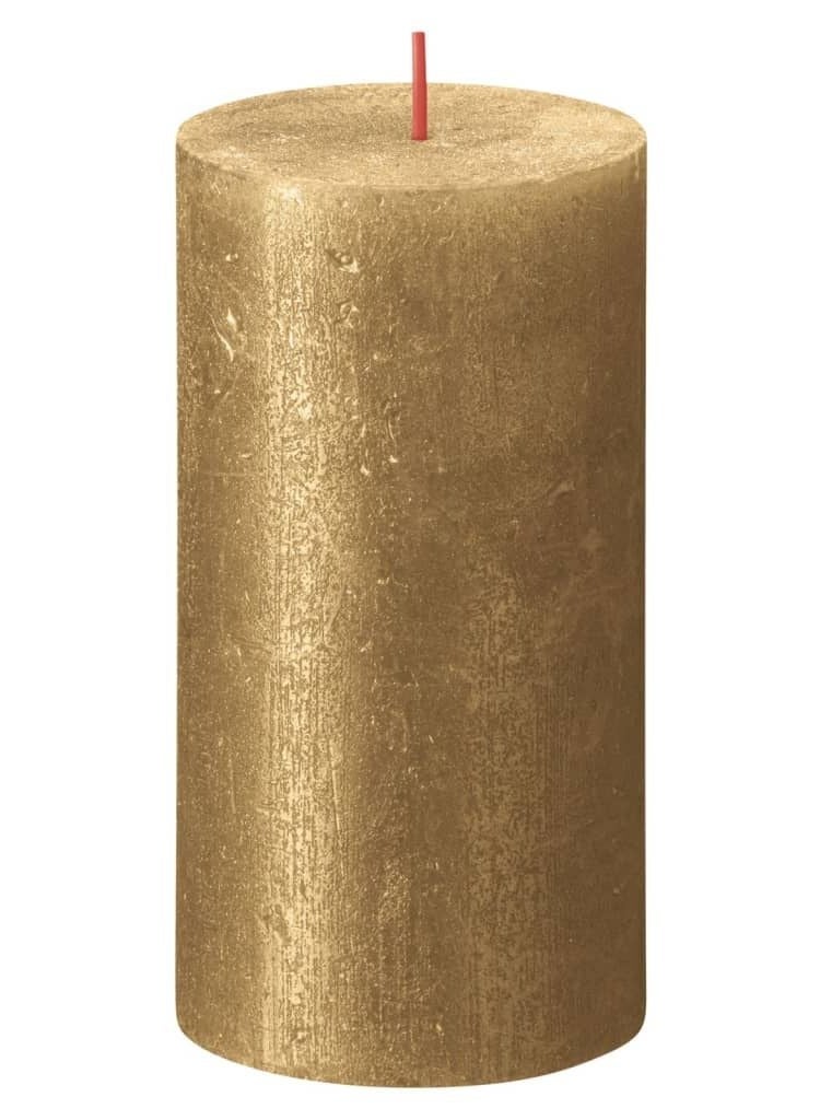 Gold Shimmer Pillar Candle - BOLSIUS