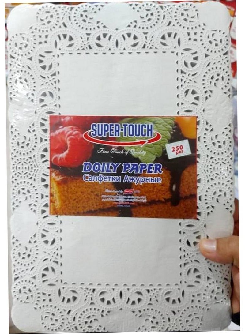 Super Touch Rectangle Doyley Papers 8x12 Inch
