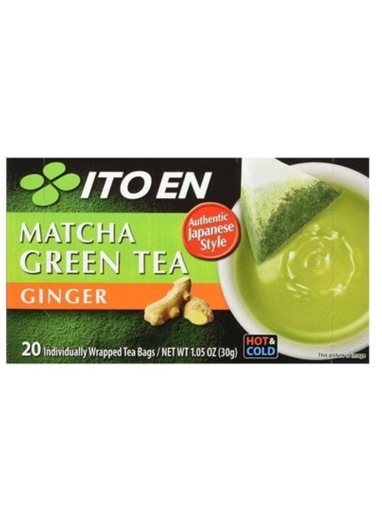 Ito En Matcha Green Tea Ginger 20 Tea Bags