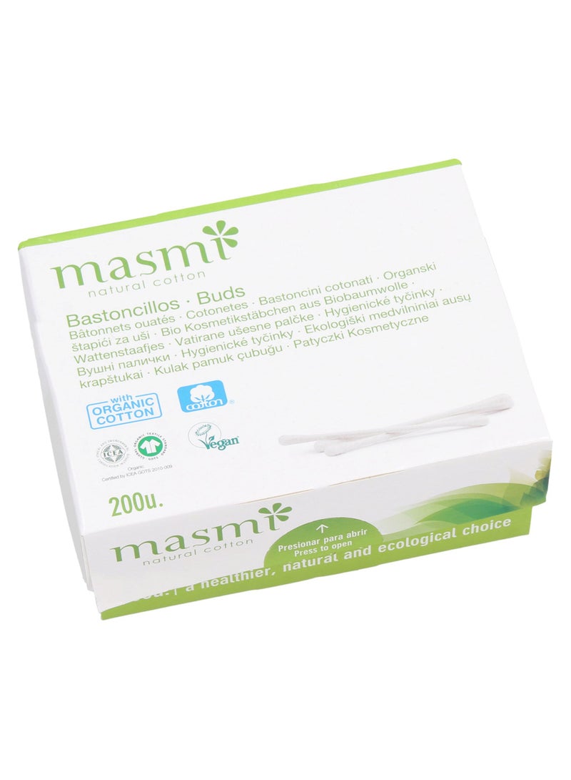 Masmi Natural Cotton Buds 200 Pack