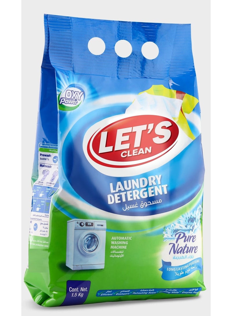 LET'S CLEAN Detergent Powder 1.5 Kg