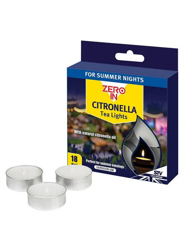 Citronella Tea Lights Pack of 18 - STV