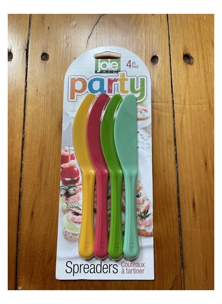 Joie Set of 4 Spreading Knives - Party Colors