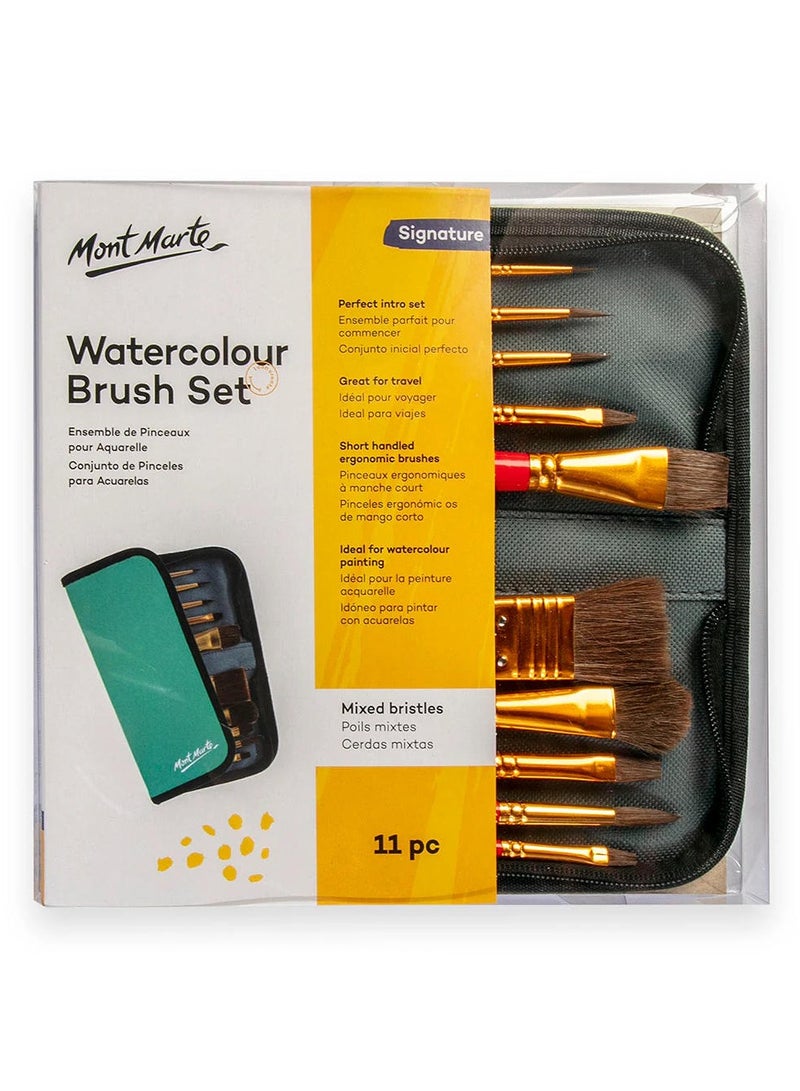 Mont Marte Watercolour Brush Set 11Pc