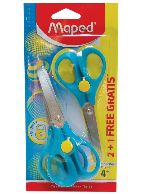 Maped Reflex Kid Scissors 3 Pcs for Ages 4+