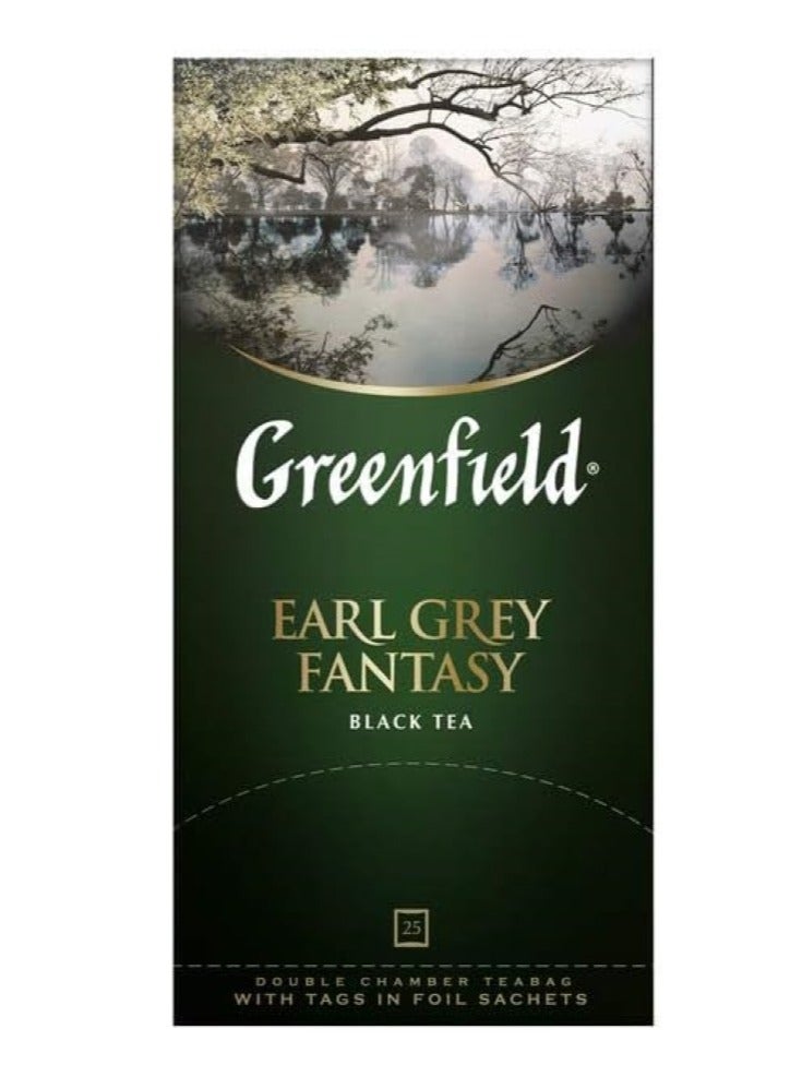 Earl Grey Fantasy Black Tea 25 Bags Greenfield