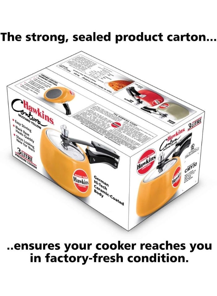 Hawkins Ceramic Cmy30 Coated Pressure Cooker 3L