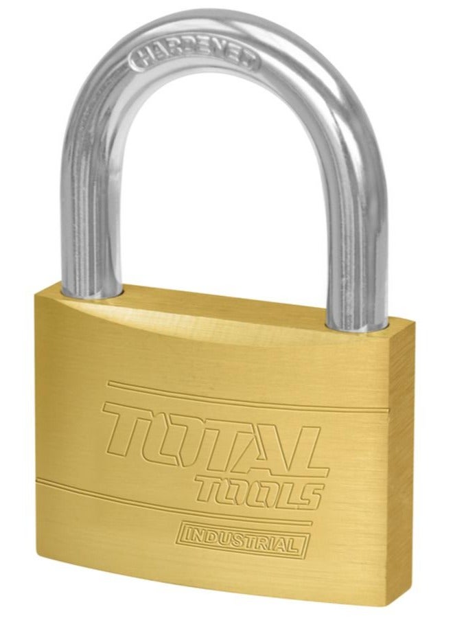 TOTAL Heavy Duty Brass Padlock 70 MM
