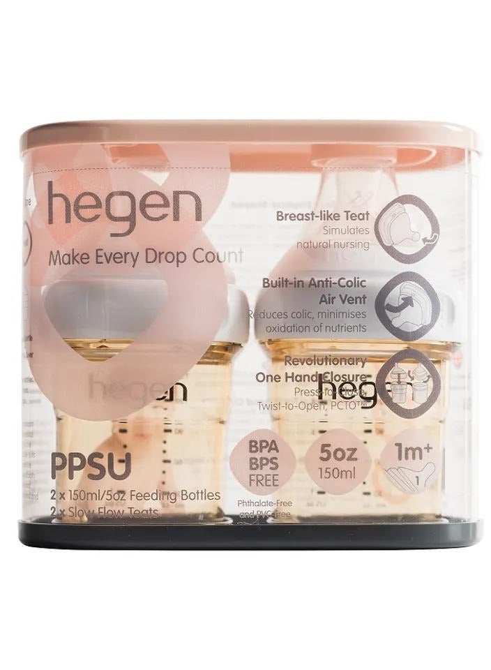 Hegen 2 Pieces Feeding Bottle Set 150 ML
