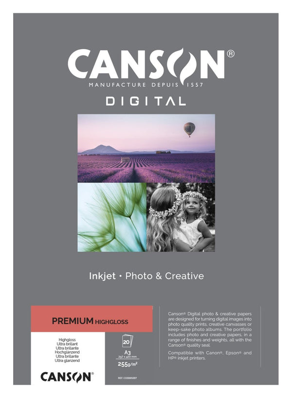 CANSON Digital Premium High Gloss A3 20 Sheets