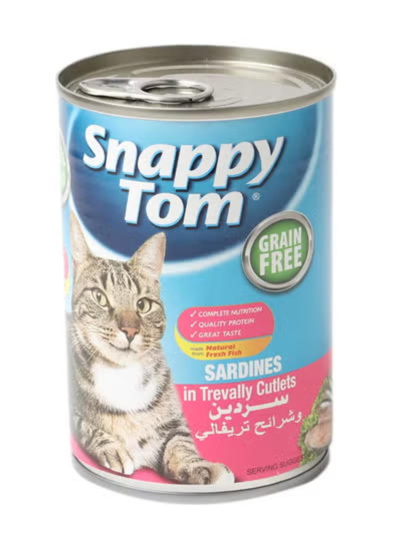 Grain Free Sardines In Trevally Cutlet 400g - Snappy Tom
