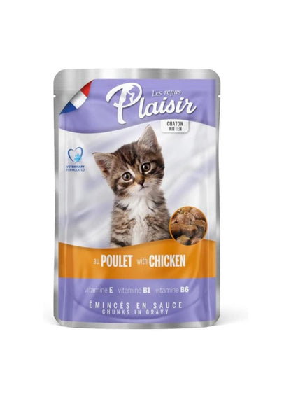 Plaisir Chicken With Gravy Pouch For Kittens