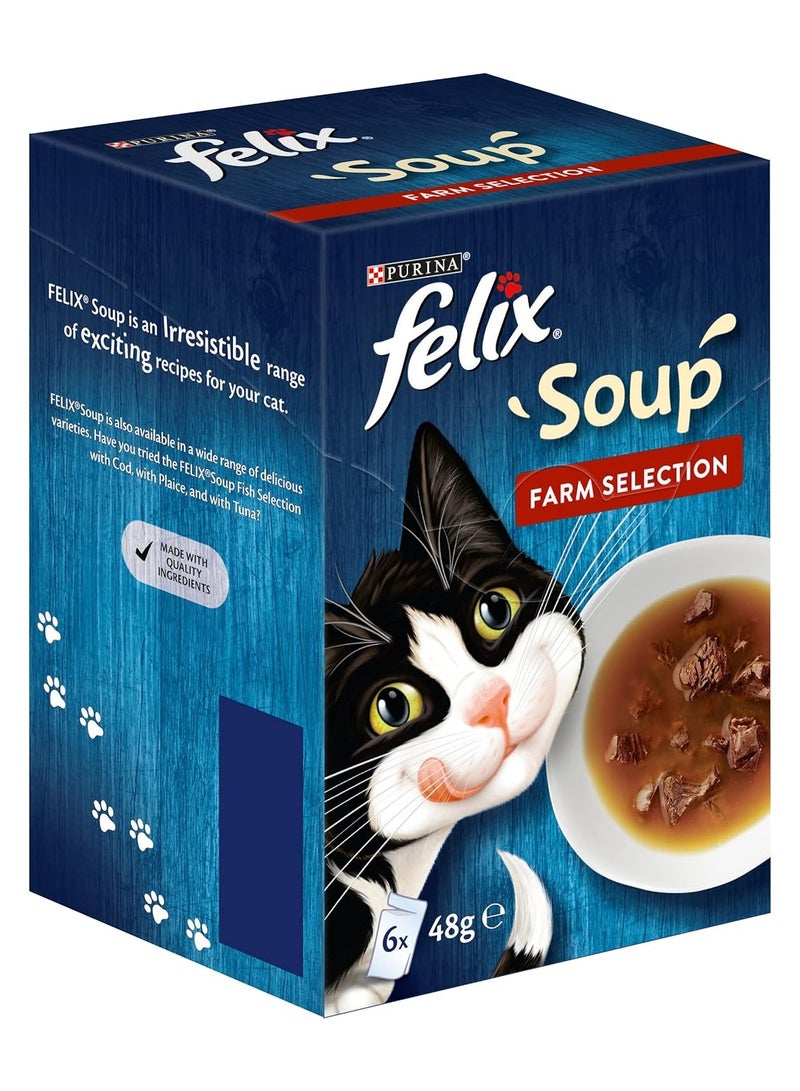 PURINA Felix Soup Tender Strips with Beef Chicken Lamb