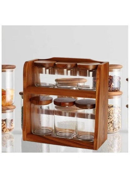 BILLI Spice Rack with 6 Canisters