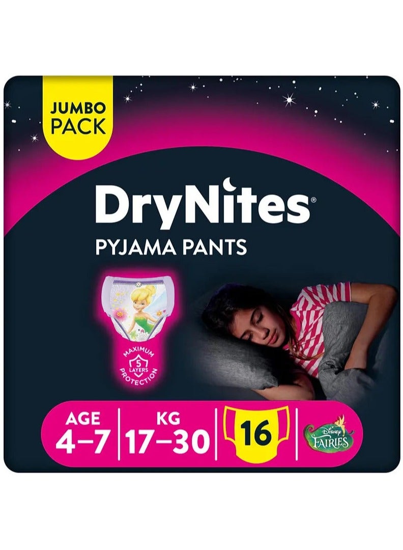 HUGGIES Drynites Girl's Pyjama Bed Wetting Pants Size 7