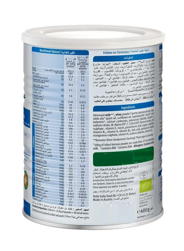 Holle Organic Growing Up Milk 3 Infant Formula 400G
