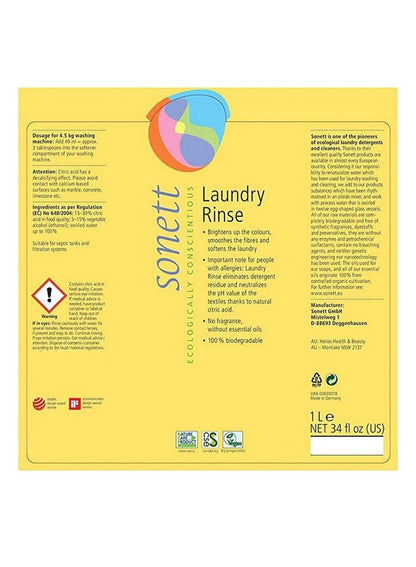 SONETT Laundry Rinse 1 Liter - Eco-Friendly Solution