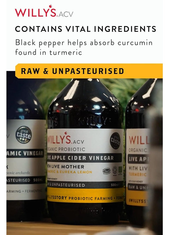 Organic Probiotic Apple Cider Vinegar - WILLY'S ACV