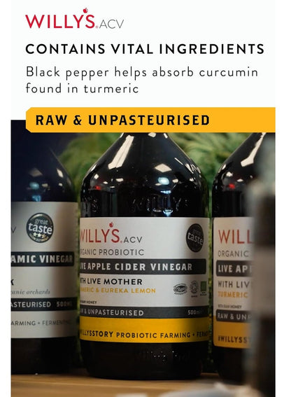 Organic Probiotic Apple Cider Vinegar - WILLY'S ACV