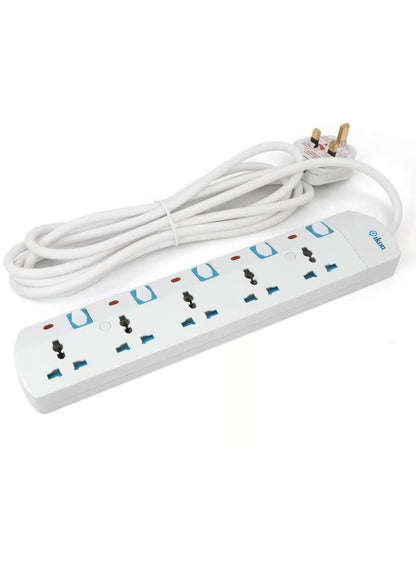 Ikon 5 Way Power Extension Socket 3 Mtr